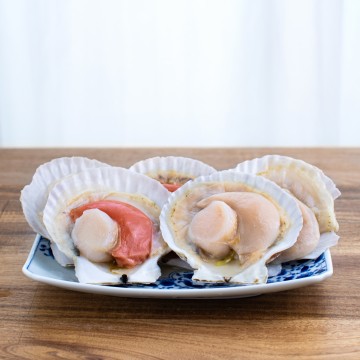 Frozen Half-Shell Scallops 半壳带子 (1kg, 9-10 pieces)